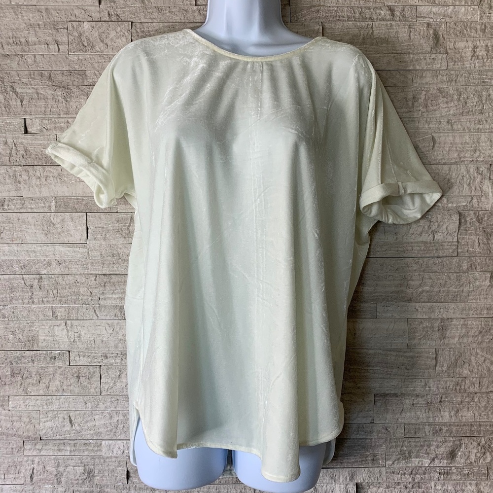 Cream Velvet shirt
